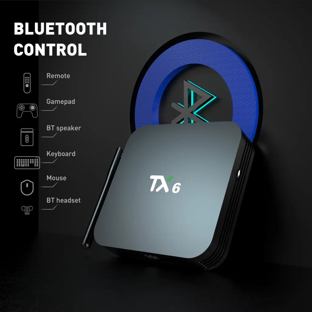 Tanix Bluetooth Control​ TX6 Smart Allwinner H616 Customized Android TV Box Set Top Box