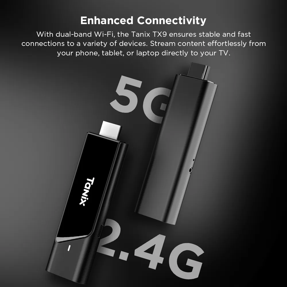 4K Android TV Stick With dual-band Wi-Fi OEM/ODM Customized Services