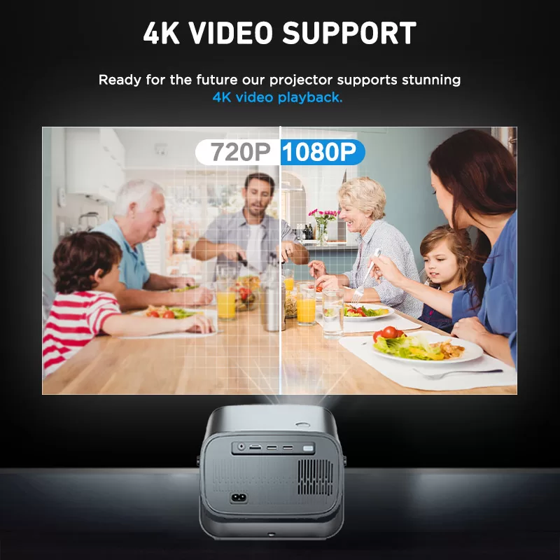 home theater projector-4K Video Support-Tanix TN1 4K Mini Projector RK3566