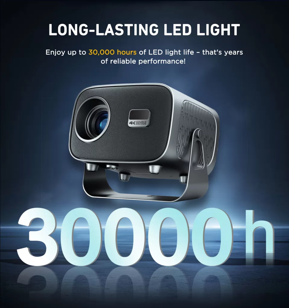 best projector manufacturers-Long-Lasting LED Light-Tanix TN1 4K Mini Projector RK3566
